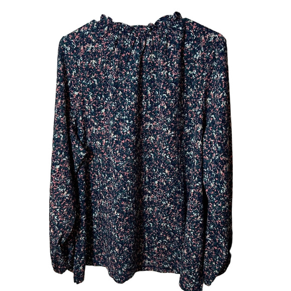 Pennington’s paint splatter long sleeve blouse tie front size 1x - Picture 7 of 7